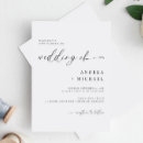 Search for romantic classic calligraphy elegant wedding invitations Simple