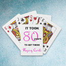 Search for 80th birthday playing cards Eighty