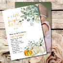 Search for our little pumpkin is turning one 1st birthday invitations Watercolor