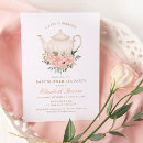 Search for english tea party invitations Watercolor teapot