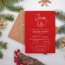 Search for chic christmas invitations Red