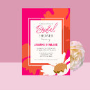 Search for hot pink orange invitations Abstract