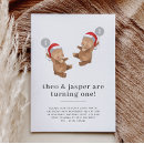 Search for christmas 1st birthday invitations Winter first birthday