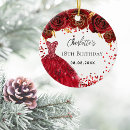 Search for flower christmas tree decorations red