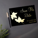 Search for fall leaves save the dates Gold