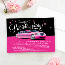 Search for limousine birthday invitations Girly