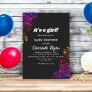 Search for floral baby girl shower invitations Simple
