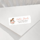 Search for pink horse return address labels Floral