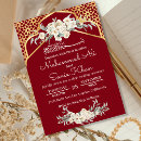 Search for maroon and gold wedding invitations Floral