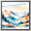 Search for painted mountains posters Watercolor