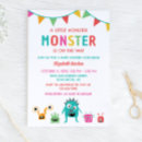 Search for little monster baby shower invitations Colourful