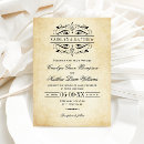 Search for vintage black and ivory wedding invitations Rustic