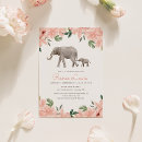 Search for floral elephant baby shower invitations Botanical