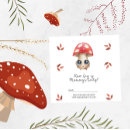 Search for mushroom square invitations Watercolor