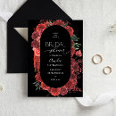 Search for red black bridal shower invitations Floral