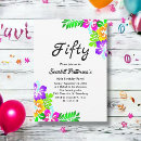 Search for summer 50th birthday invitations Botanical