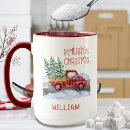 Search for red truck mugs Christmas tree