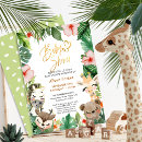 Search for gold safari baby shower invitations Tropical