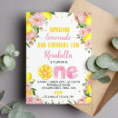 Search for pink lemonade birthday invitations Citrus