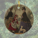 Search for girl and dog christmas tree decorations Vintage