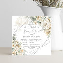Search for all white bridal shower invitations Modern