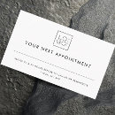 Search for logo appointment cards Black and white