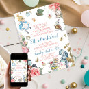 Search for wonderland 1st birthday invitations Mad hatter
