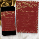 Search for red quinceanera invitations Red and gold