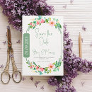Search for wreath save the dates Script calligraphy