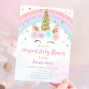 Search for unicorn party postcards Girl baby shower