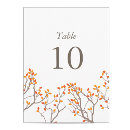 Search for tree wedding table number postcards Leaves