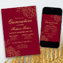 Search for burgundy quinceanera invitations Gold