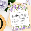 Search for purple rose cards invites Watercolor