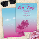 Search for beach destination birthday invitations Blue