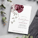 Search for maroon bridal shower invitations Botanical