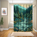Search for japanese style shower curtains Blue