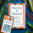 Search for blue and orange wedding invitations Minimalist