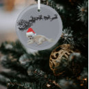 Search for reindeer with santa sleigh christmas tree decorations Red