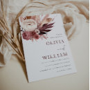 Search for dusty rose and burgundy wedding invitations Boho