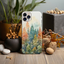 Search for watercolor landscape iphone cases Green
