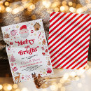 Search for top and cane invitations Merry and bright