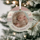 Search for pink reindeer christmas tree decorations Babys first christmas