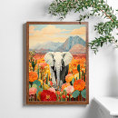 Search for jungle elephant posters Floral