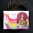 Search for unicorn photo birthday invitations Fairytale