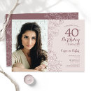 Search for floral 40th birthday invitations Elegant
