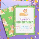 Search for corgi birthday invitations Unicorn