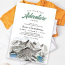 Search for adventure awaits baby shower invitations Pine trees