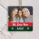 Search for nana christmas tree decorations Red and green