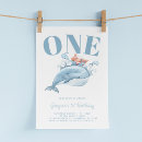 Search for blue whale birthday invitations Cute