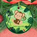 Search for cute monkey christmas tree decorations Jungle animal